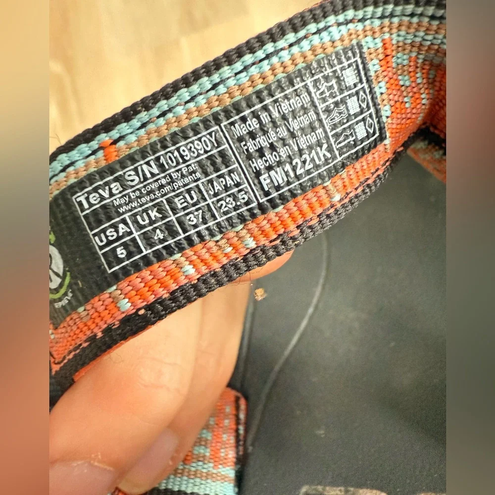 Teva Sandal Size 5 Atmosphere Carrot / Blue Mirage